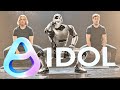 Настоящее видео презентации робота AIDOL а не фейк с падением