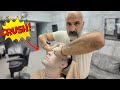 Strong ASMR Barber Delivers Close Shave &amp; Intense Turkish Massage 💈💆‍♂️