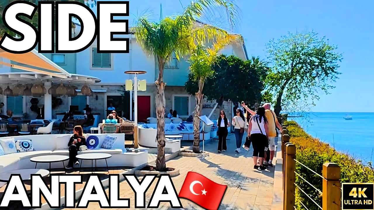 Side Antalya Turkey | 4K | Harbor, Temples & Local Life #holiday #flight #travel #antalya
