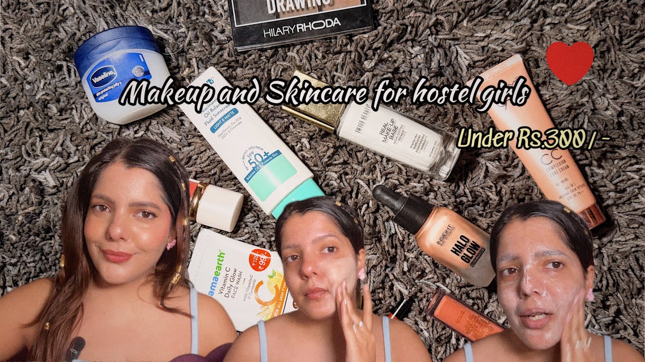 Affordable Makeup & Skincare Routine For Hostel Girls \ Look Pretty In Budget ❤️💅🏻 \ D BeautyBlush 