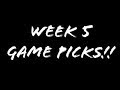 2019 WEEK 5 NFL GAME PICKS  NFL 2019 WEEK 5 ... - YouTube