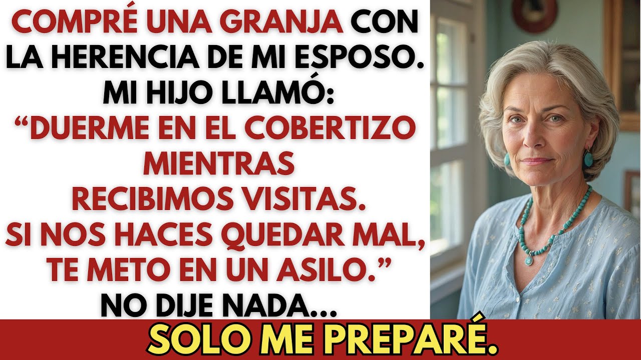 Usé la herencia de mi esposo para comprar una granja… y mi hijo me obligó a dormir en el cobertizo.