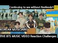 [Non-Stop Challenge] Five BTS(방탄소년단) MV REACTION (Five recent releases) | KOREAN Musicians