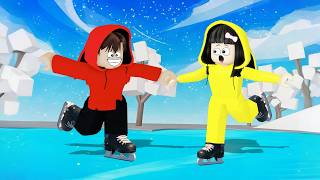 Yuta, Mio Dan Baby Celine Latihan Ice Skating Sambil Naik Tower || ROBLOX