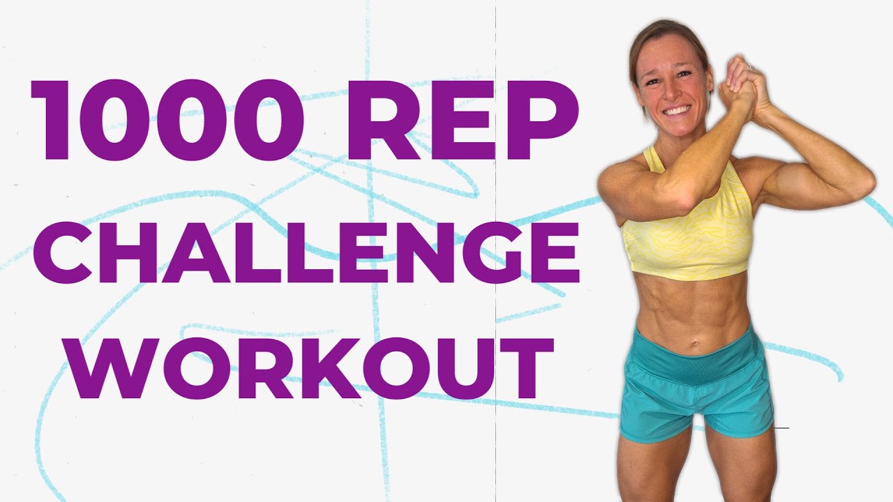 1000 REP CHALLENGE 1 HOUR FULL BODY WORKOUT with DUMBBELLS AT HOME