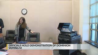 New Mexico officials hold demonstration of Dominion voting machines