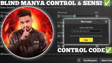 (2023) BLIND MANYA SENSITIVITY CODE 2.7/ BLIND MANYA CONTROL CODE 2.7/ @GodLmanyaa BASIC SETTING