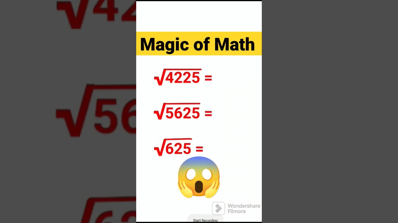 Magic trick to find square roots ORALLY! #shorts #youtubeshorts #squareroots #baharlahamadhumas