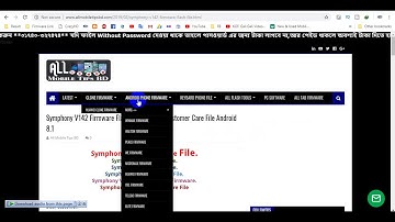 Symphony V142 Firmware Flash File MT6739 Customer Care File Android 8.1