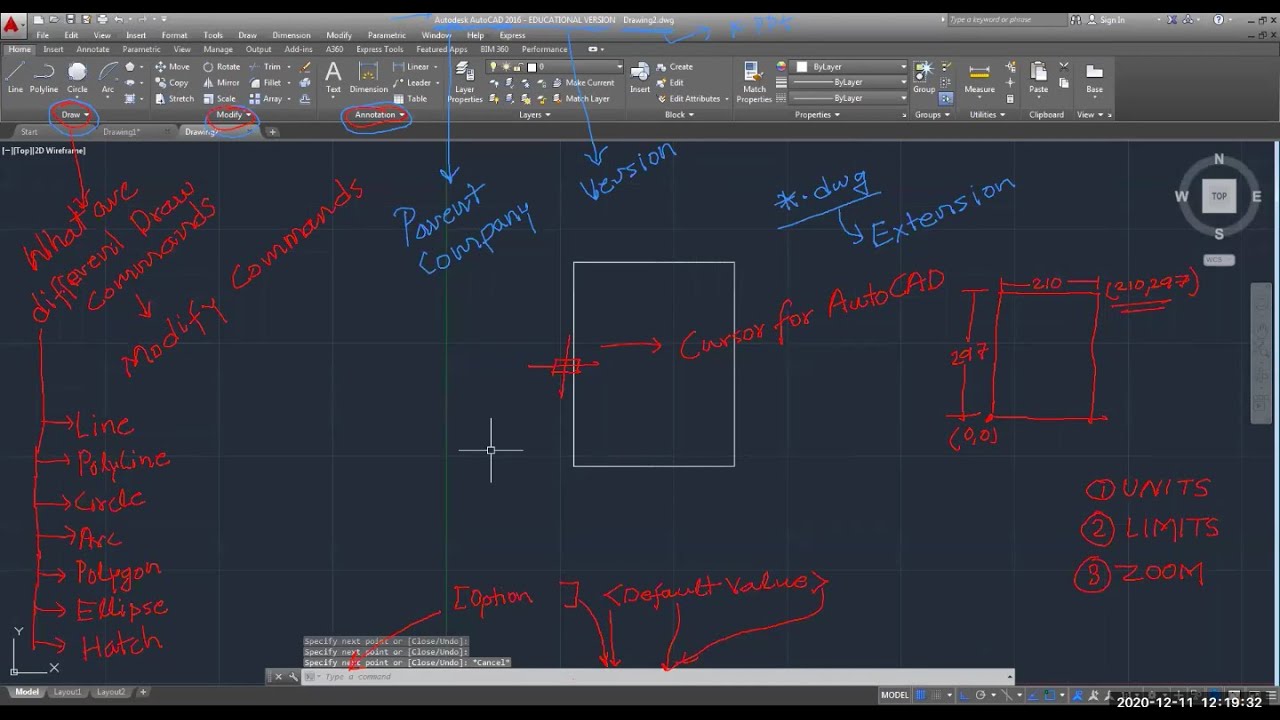 Coordinate System - Engineering Drawing - Introduction to AutoCAD - YouTube