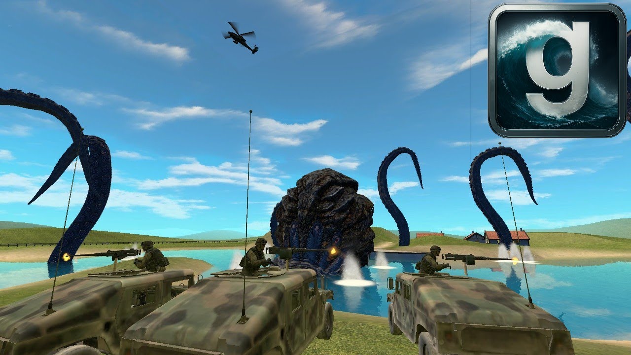 Эпический бой Vindictus Kraken Nextbot против Military Snpc Garry's Mod