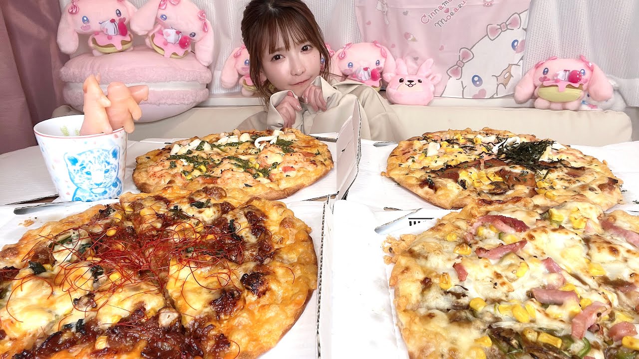 大食い デリバリピザ もえあず 芸能人youtubeまとめ