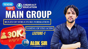 Main Group  1 | Naming of Oxo Acids | Rules of structure formation |IIT JAM | CSIR NET & GATE