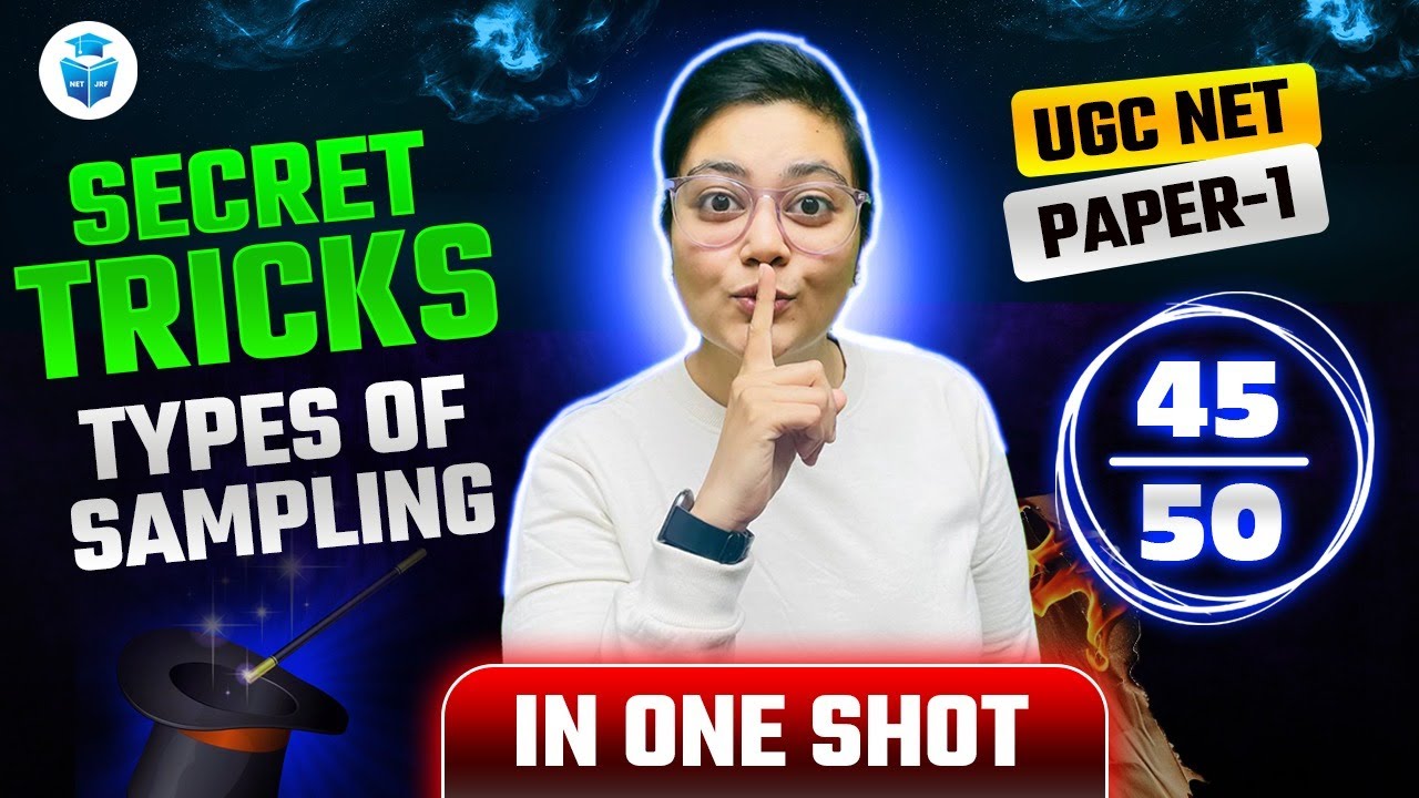 UGC NET Paper 1 Research Aptitude | Types of Sampling with Trick by Aditi Mam
