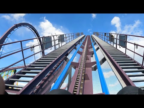 Batman The Dark Knight POV 4K Front Row 60fps Six Flags New England Agawam, MA