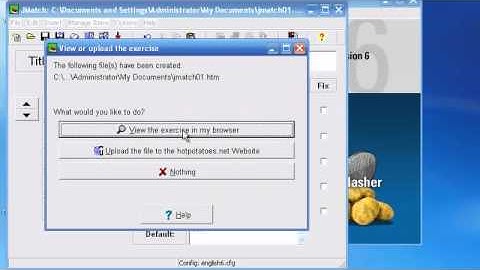 ็How to create a matching exercise using Hot Potatoes