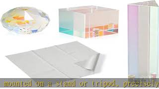 Meking Optical Prism Photography Set, Triangular Prism Crystal Glass Cube Prism for Teaching Light