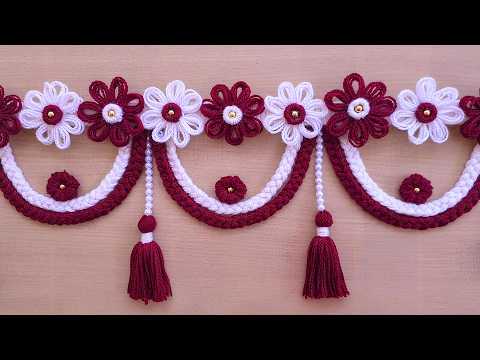 Woolen door toran - door hanging design for home decor - Turn wool into door hanging
