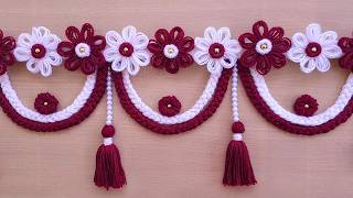 Woolen Door Toran - Door Hanging Design For Home Decor - Turn Wool Into Door Hanging