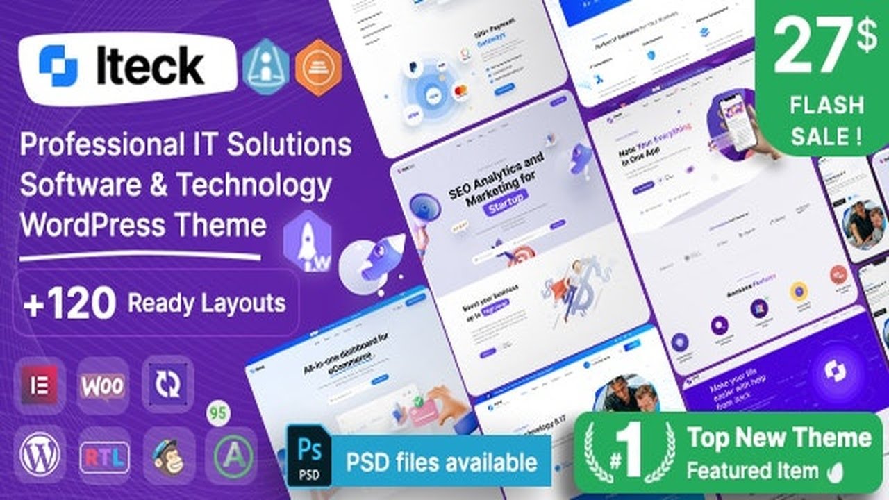 Iteck - Software & Technology Elementor WordPress Theme Free Download ...