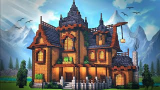 Minecraft: How To Build A Dark Wooden Mansion | Tutorial