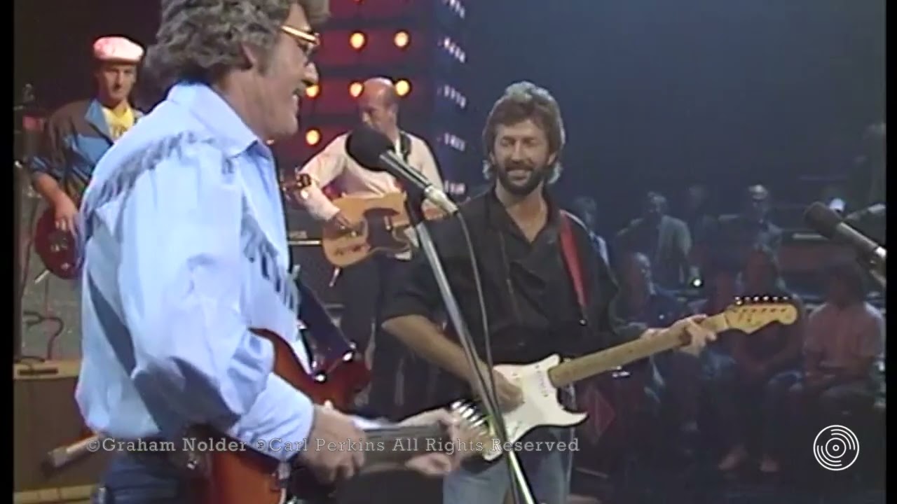 Rare Unseen Carl Perkins Footage (1985) | Johnny Cash, Eric Clapton, Roy Orbison, Jerry Lee Lewis