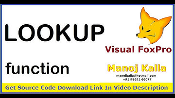 vfp lookup function | Visual Foxpro Lookup function | search text using lookup | search with lookup