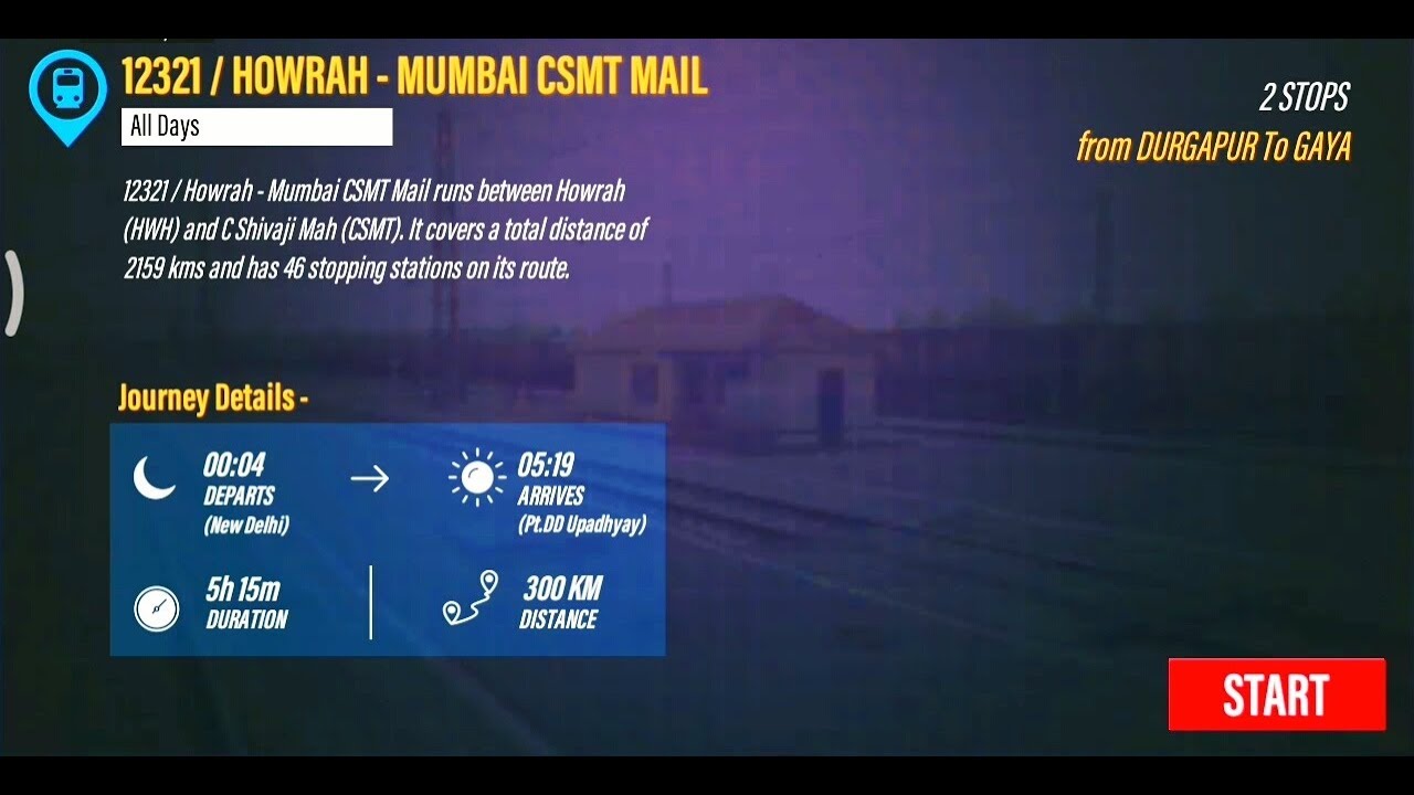 Indian train simulator 2018 - night mode