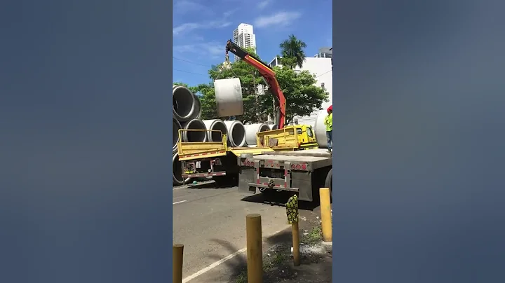 Concrete pipe unloading