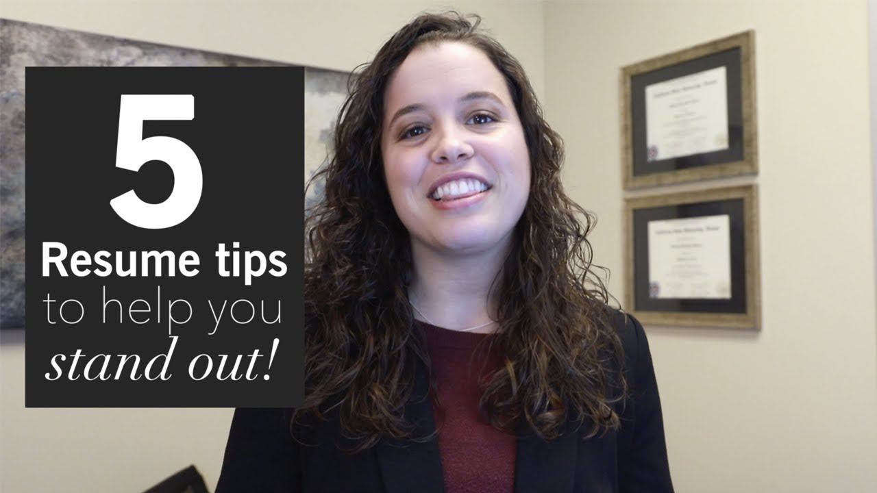 5 Resume Tips to Help You Stand Out - YouTube