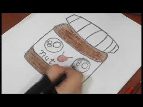 رسم علبة شوكولا كيوت نوتيلا  Draw a Nutella Chocolate Box