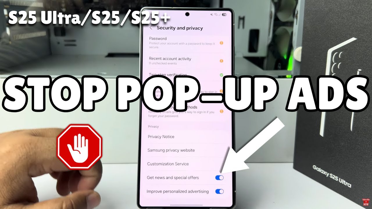 Galaxy S25/ S25+/ S25 Ultra: How to Stop Pop-Up Ads Samsung - YouTube