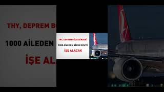 Türk Hava Yollari Deprem Bölgesi̇ndeki̇ 1000 Ai̇leden Bi̇rer Ki̇şi̇yi̇ İşe Alacak 14 02 2023 