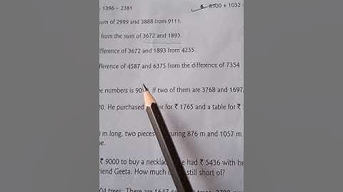 class-3rd ch-6(Problems on addition and subtraction) ex-13 question no. 10 and 11