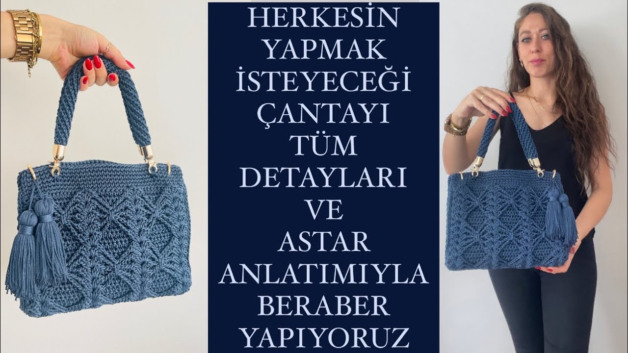 TABANSIZ  FİYONK GÖRÜNÜMLÜ ASTAR ANLATIMLI ÇOK KOLAY ÇANTA YAPIMI