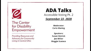 ADA Talks   Accessible Voting Part 2 The Center for Disability Empowerment