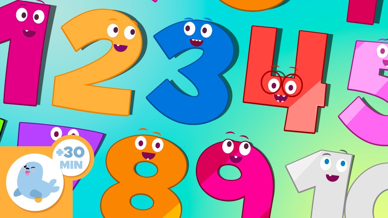 1️⃣2️⃣3️⃣ Let's Learn NUMBERS by Singing with Smile and