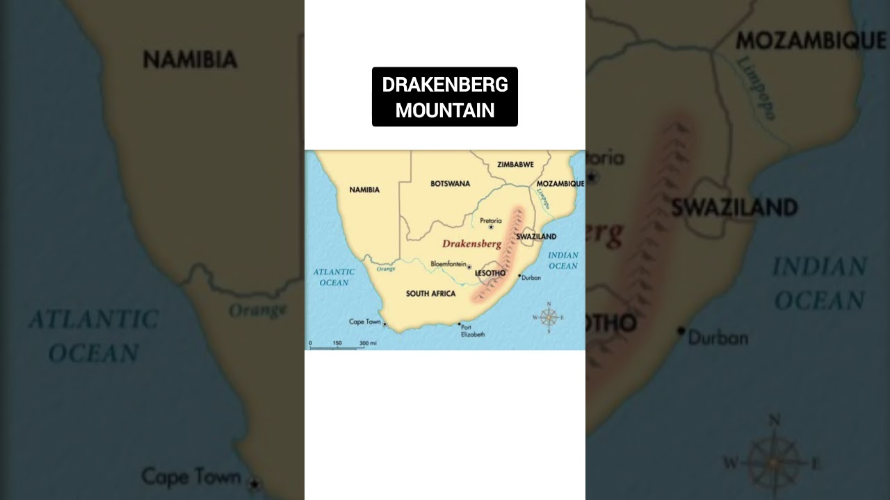 Drakensberg Mountains On Map Of Africa Remote South Africa The Road 