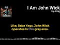 #ailig #podcast Let's talk about:  I AM JOHN WICK - The Lyrics