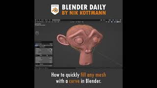 How to Fill a Mesh with a Generated Curve in Blender