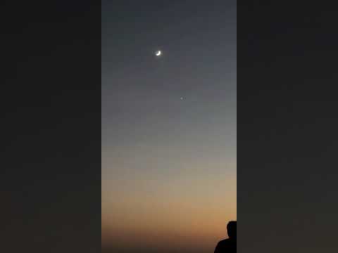 الزعاق مباشر من موقع الحدث شرح اقتران الهلال بالزهرة 7 م