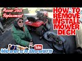 HOW TO REMOVE INSTALL CRAFTSMAN 42" LT1000 LT2000 LAWN TRACTOR MOWER DECK STEP BY STEP INSTRUCTIONS