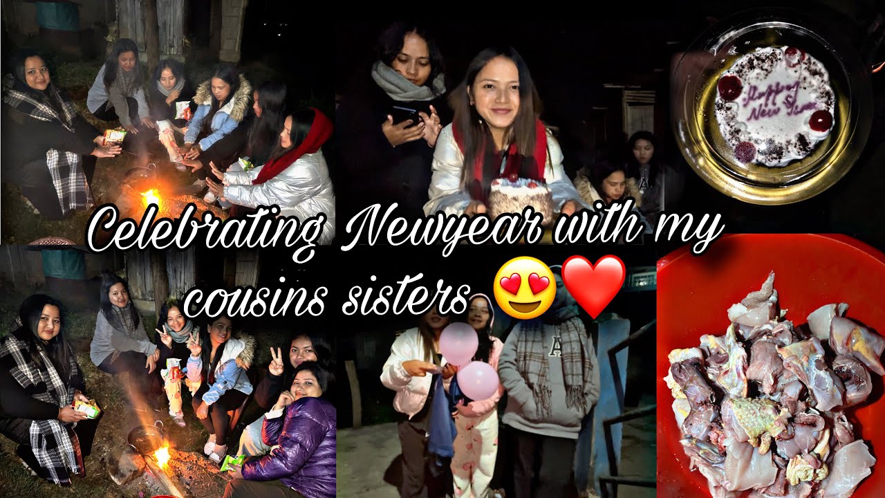 Newyear vlog with my cousins sisters💥❤️||Mini exchange gifts 🎁 & fun games😂😍#newyear #vlog #cousins 
