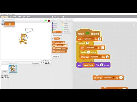 Playing with Number Sequence in Scratch