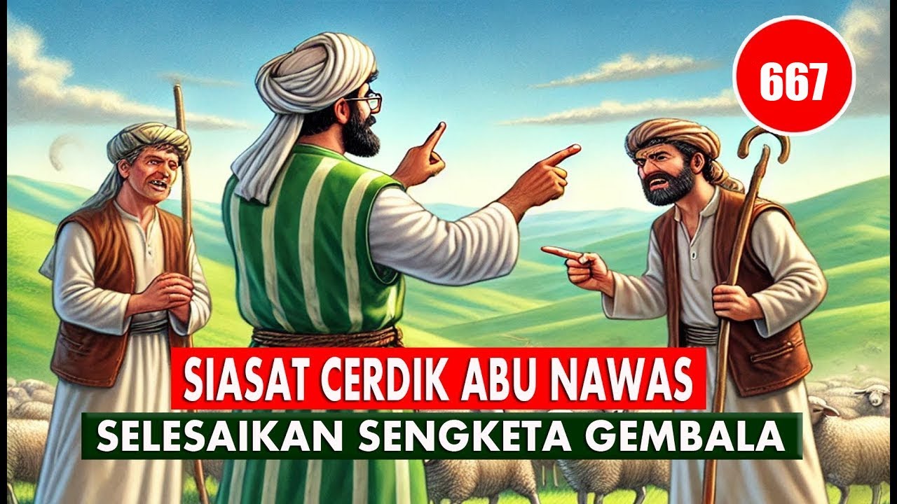 SIASAT CERDIK ABU NAWAS MENYELESAIKAN DUA ORANG GEMBALA YANG BERSENGKETA - HUMOR SUFI