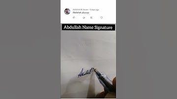 Abdullah name Signature attractive Stylish and Professional|Abdullah name k Dastkhat|Abdul name Art|