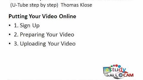 How to upload video to the internet