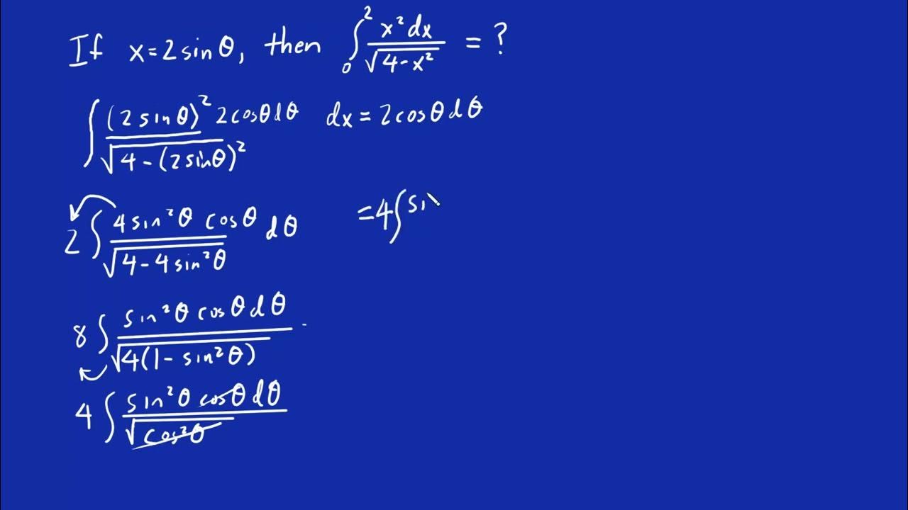 If X 2sin Theta Then The Integral Of x 2 sqrt 4 x 2 dx Is if-x-2sin-theta-then-the-integral-of-x-2-sqrt-4-x-2-dx-is