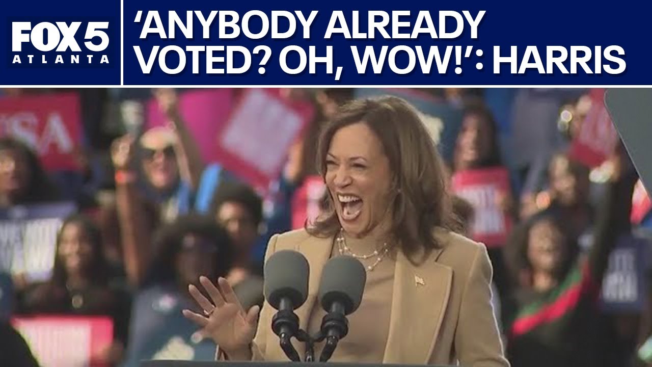 Harris shocked at massive early voter turnout in Georgia | FOX 5 News ...