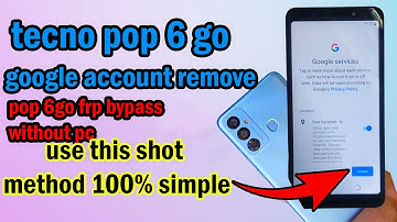 tecno pop 6go frp remove (google account bypass)